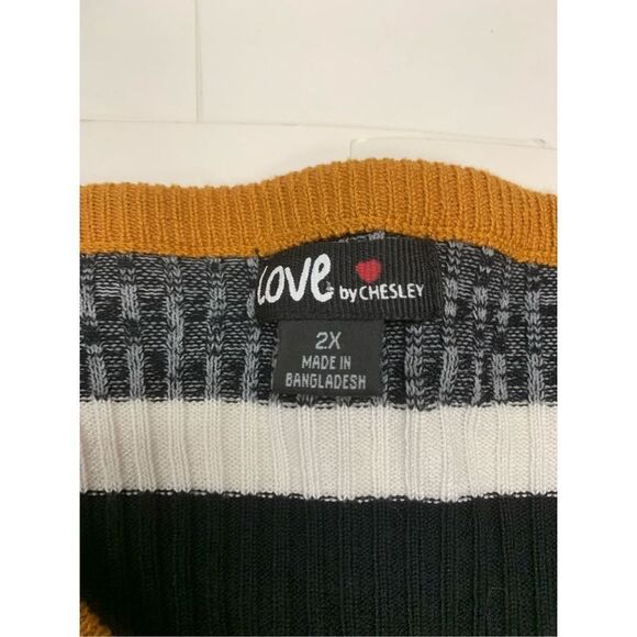 Striped Rib Knit Sweater - Picture 4 of 7